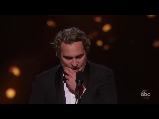 Joaquin Phoenix winning Best Actor 2020 Oscar Awards