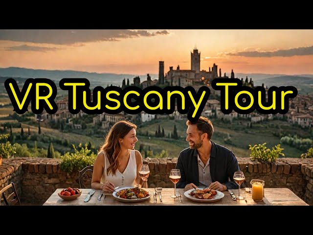 360° VR Walking Tour of San Gimignano, Italy & Evening Dinner in Tuscany | Scenic VR Experience