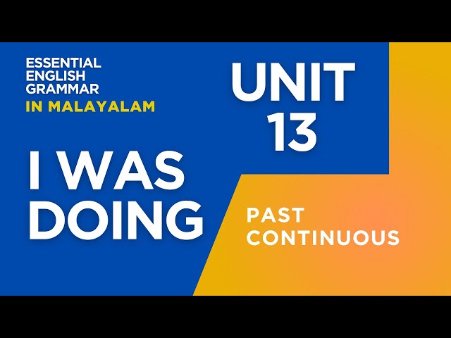 Essential English grammar Unit 13 I was doing Past continuous | English for beginners | full course