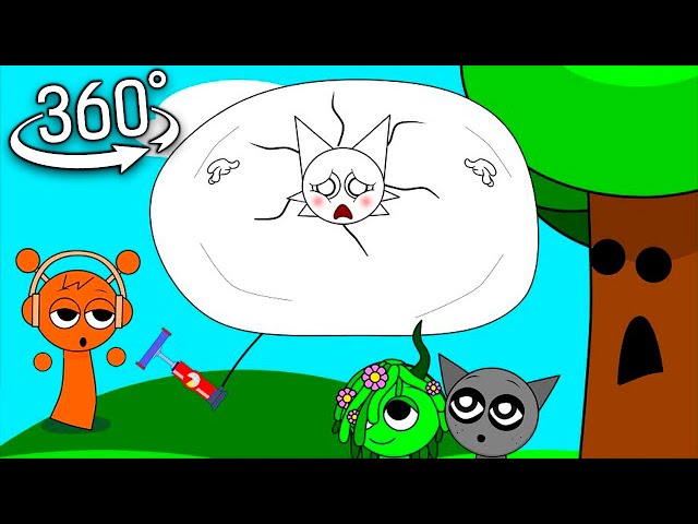 360º VR Sprunki Wenda's NIGHTMARE! Wenda Inflation GRAY BREAKS WENDA's HEART Cartoon Animation Meme