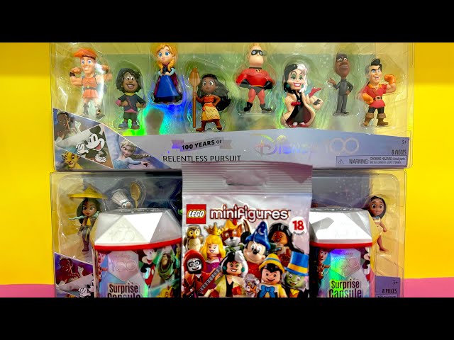 ASMR* Disney 100 figures, Surprise Capsule and Minifigures LEGO Unboxing #unboxing #satisfying