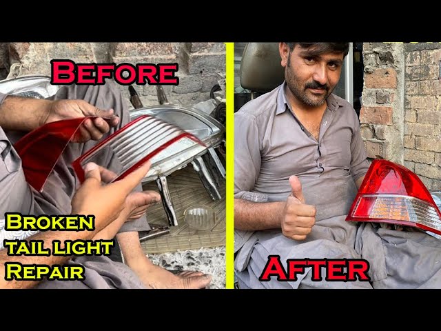 Broken Tail Light Repair | How to Repair Broken Tail Light on a Budget | Broken Glass  Repair