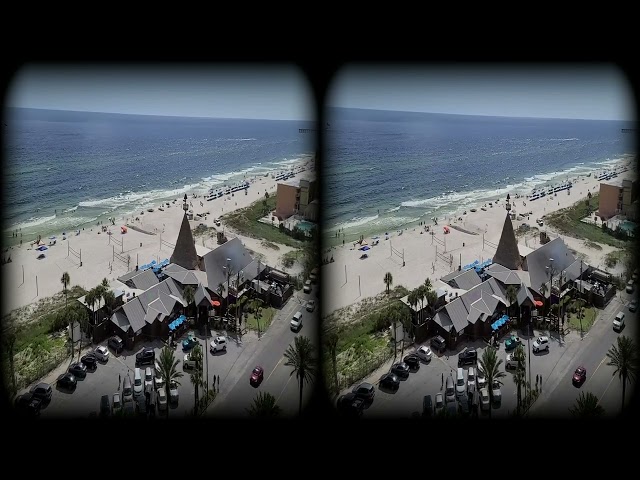 Panama City beach Florida from above 3D VR