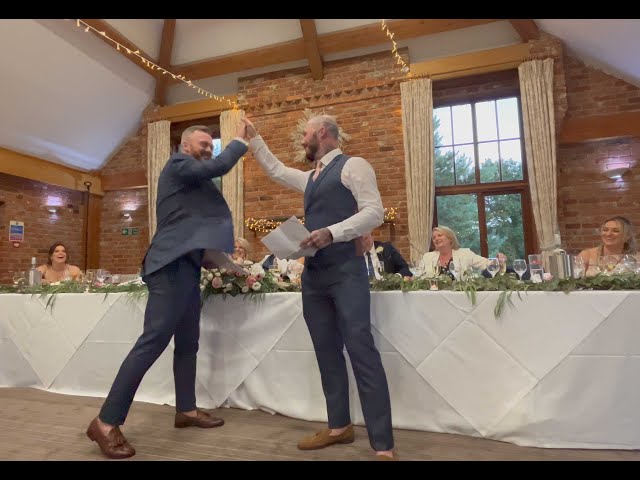 Joint best man speech at the wedding of Alex and Holly. UK