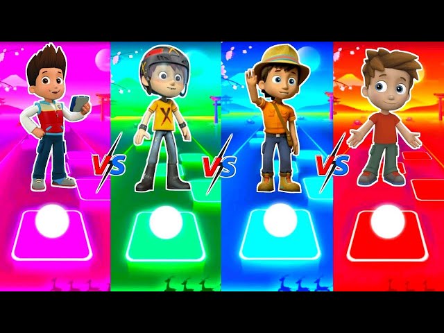 Paw Patrol Team And Tiles Hop Games- Ryder vs Danny x And Carlos- Alex