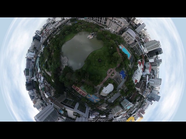 Tiny Planet Benjasiri Park Bangkok Thailand