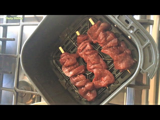 Air Fryer Beef Liver Skewer For Iron Deficiency