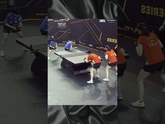 The table tennis match is very good and attractive