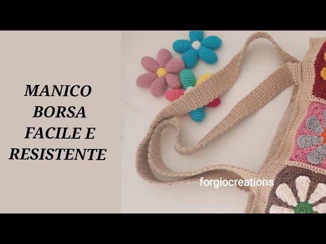 maglia bassa termica a uncinetto per manici piatti #manico #borsa#uncinetto #crochetbagtutorial