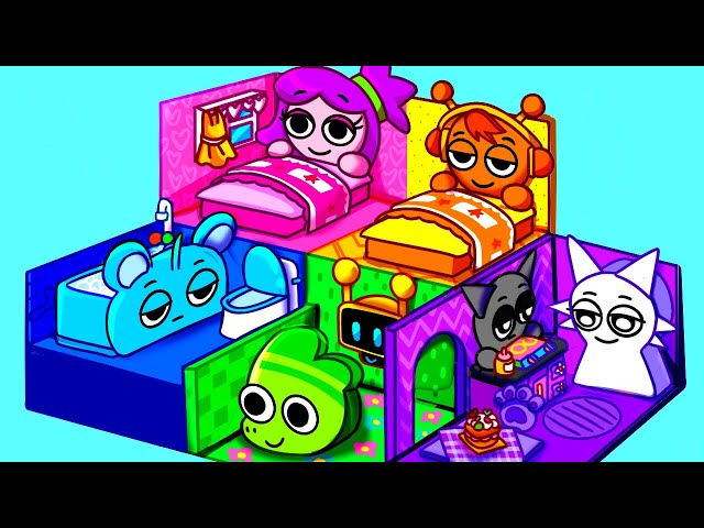 ✨🥳 I Built 5 SECRET Rooms In ONE COLOR! | Kids Cartoon