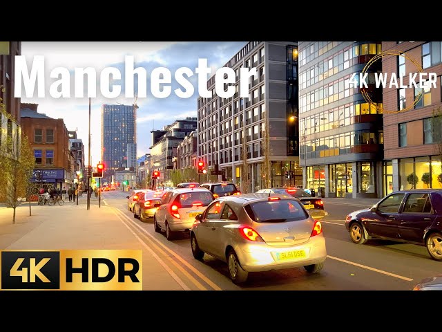 【4K HDR】Manchester evening walk 2022 | Swan street to Ancoats  | 4K Walking tour in UK