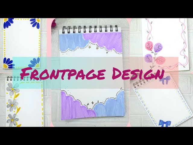 5 Frontpage designs for project file 🌷| Page Border designs | Front Page designs | Art_by_Shubhsneha