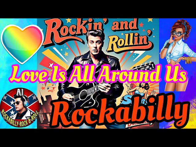 Cool 😎Rockabilly Song (AI) Love Is All Around Us ❤️#rockabilly