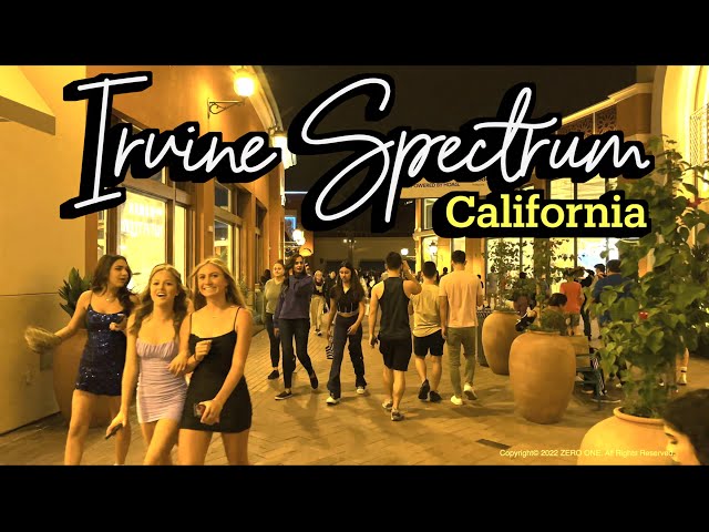 Irvine Spectrum Center evening walk 🇺🇸 Irvine, California, USA. Walking Tour & Guide, [4K HDR]