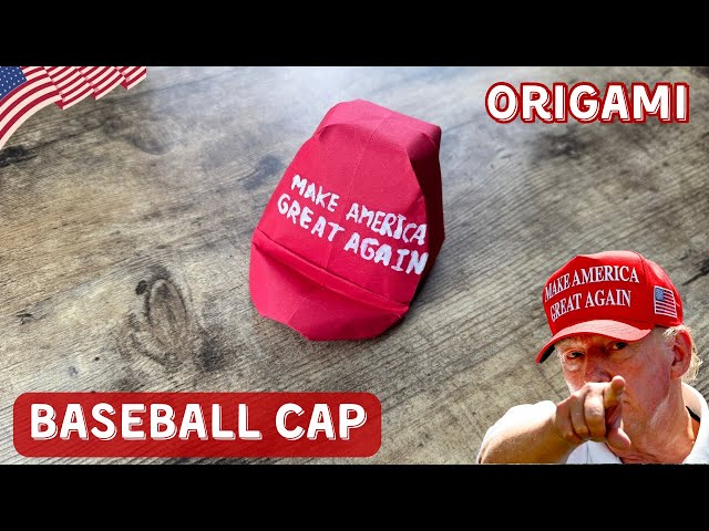 ORIGAMI BASEBALL CAP TUTORIAL - MAKE AMERICA GREAT AGAIN | PRESIDENTAL INAUGURATION ORIGAMI CRAFTS