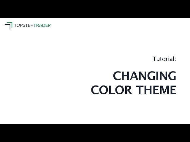 Changing Color Theme