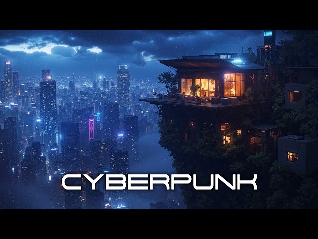 Cyberpunk Aesthetic Room 🏗️ Neon Lights & Cyber City Views | Cyberpunk Shack in a Skyrise