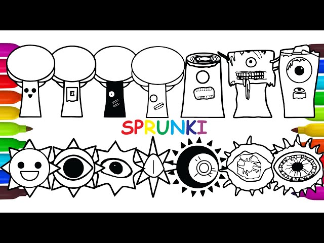 Incredibox Sprunki New Coloring Pages/How to Color Mr. Sun vs Mr. Tree 1 2 3 4 5 6 7/NCS MUSIC #q195