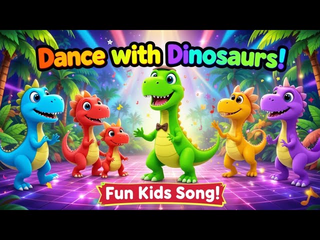 "The Dancing Dinosaurs Song | Fun Kids Dance & Learning Video" @JoyfulNurseryUsa @CoComelon