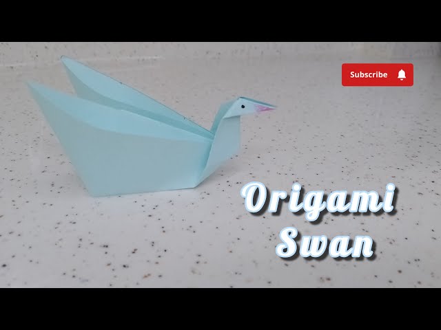 Origami Swan Easy || How to make a paper folding swan || step by step || @MuntahaImaginativeCraft..