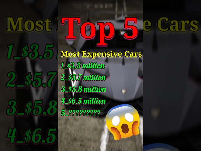 Top 5 Most Expensive Cars of 2024-2025 #LuxuryCars #Top5LuxuryVehicles #AutomotiveExcellence #Car