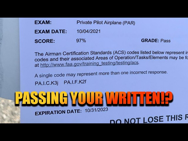 PASSING THE PRIVATE PILOT WRITTEN!! The Secret to the FAA Knowledge Test