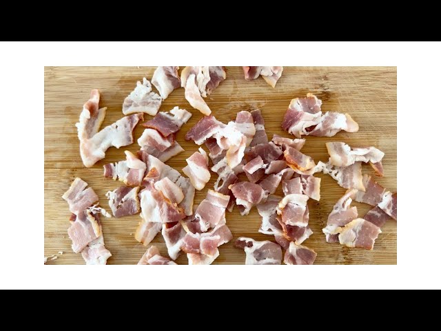 Cutting And Frying Bacon #cooking