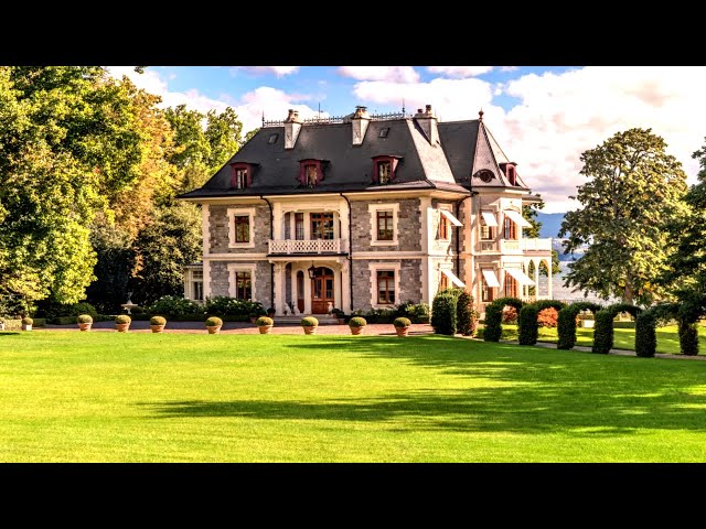 Inside a $100,000,000 USD LAKE GENEVA  MEGA MANSION With Stunning Views!