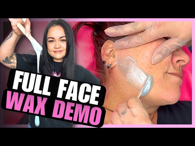 STEP BY STEP FULL FACE WAX DEMO W/ HARD WAX : BEGINNERS | INCLUDES BROWS | BREE MESQUIT | REBEL WAX