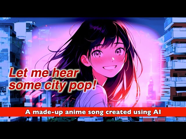 Let me hear some city pop! / A made-up anime song created using AI