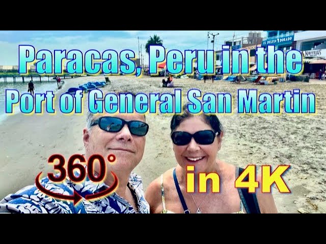 360° Paracas, Peru in the Port of General San Martin in 4K