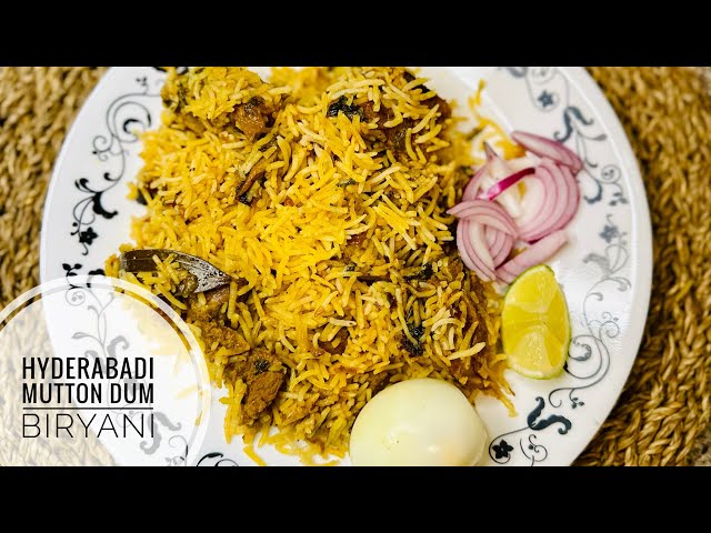 Hyderabad Mutton Dum Biryani | 1KG Mutton Biryani Recipe | How to make Mutton Dum Biryani