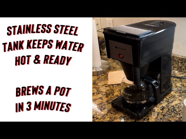 Bunn Coffee Makers Have A Stainless Steel Tank That Keeps Water Hot. Brews A Pot In 3 Minutes! #bunn