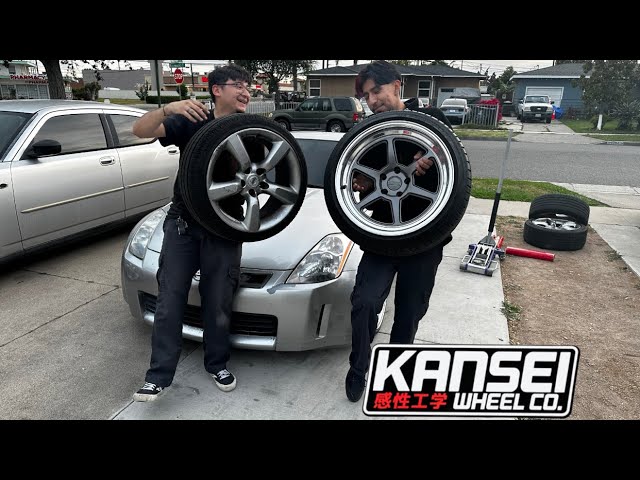 Slammed 350Z gets new wheels! (Kansei)