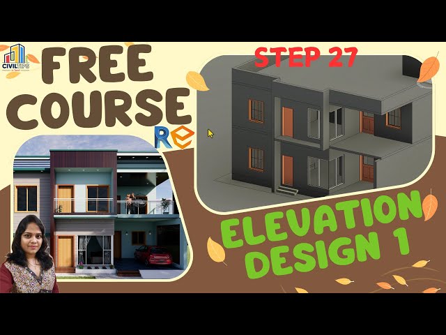 Revit Step 27 Elevation Design 1 / Exterior Elevation Design in revit in tamil