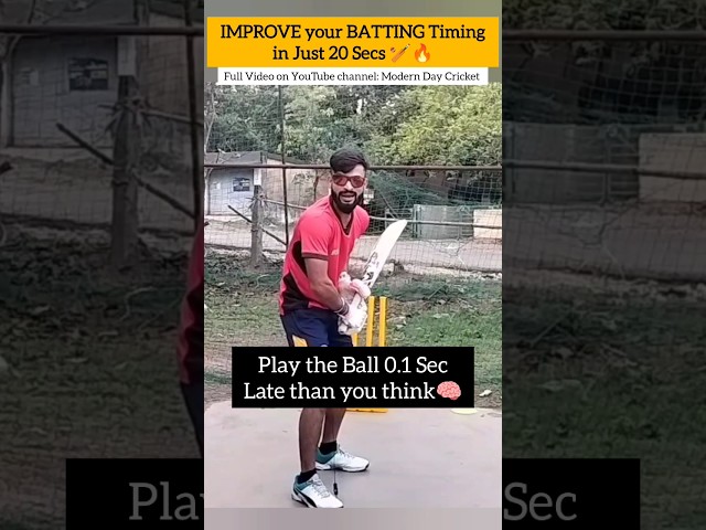 Improve your TIMING in 20 Seconds🏏🔥 #battingtips #cricket #cricketlovers #mdcxfam #timing #shorts