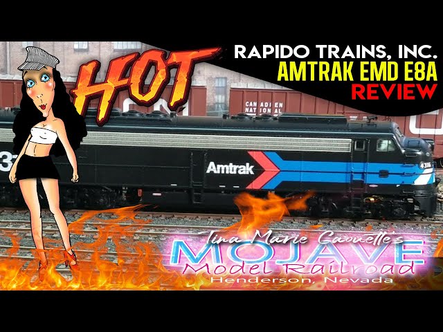 Rapido Trains HO Trains Amtrak 50th Anniversary EMD E8A w/ESU sound brief review with Tina Marie.