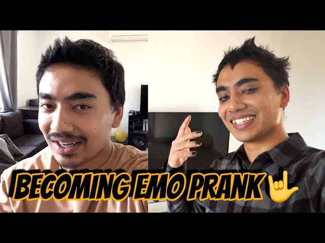 EMO PRANK to see my WIFE's reaction 😂😱😹 // She laughed a lot