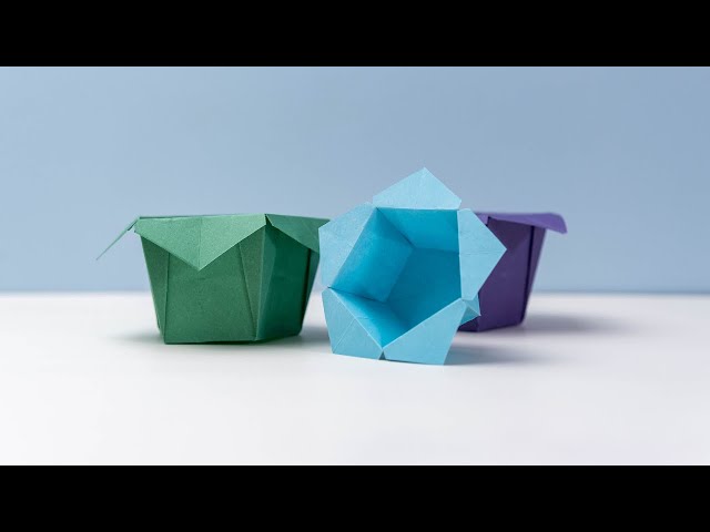 DIY Mini Paper Storage Box | Easy Origami Star Box | Paper Crafts for School