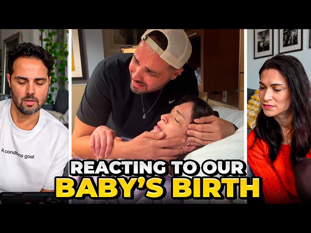 Reacting to Our Baby’s Birth Video for the First Time (Emotional)