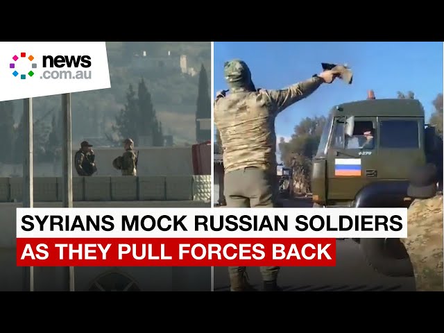 Russians ridiculed by Syrians as they fall back to military bases