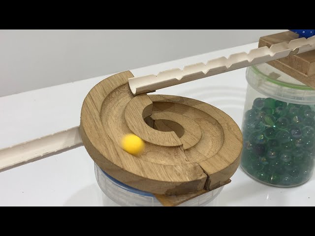 Marble Run ASMR Race L02 ☆ HABA Slope Dump Truck Excavator Ambulance Forklift Garbage Truck Tractors