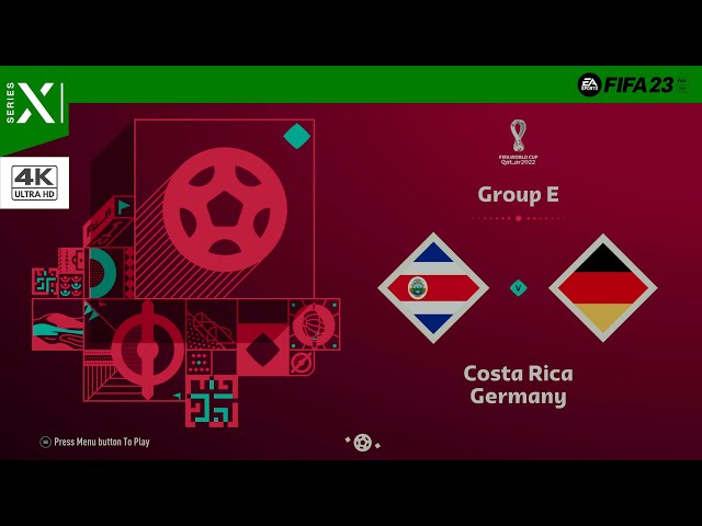 FIFA 23 World Cup Qatar 2022 | Costa Rica vs Germany | XBOX Series X Gameplay | 4K HDR 60 FPS