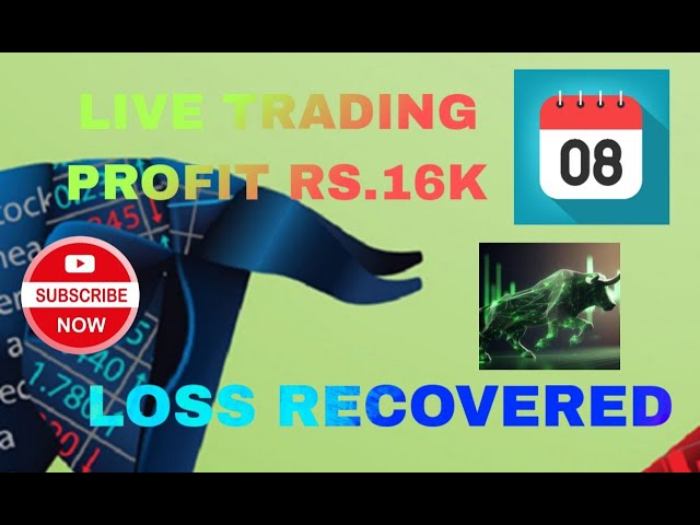 Day 8  Bank nifty live trading  16k+ Profit Intraday live trading