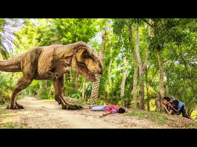 T-rex Attack On Village Boy In Forest | Dinosaur Attack In Real Life | Fun Made Movie Part 27