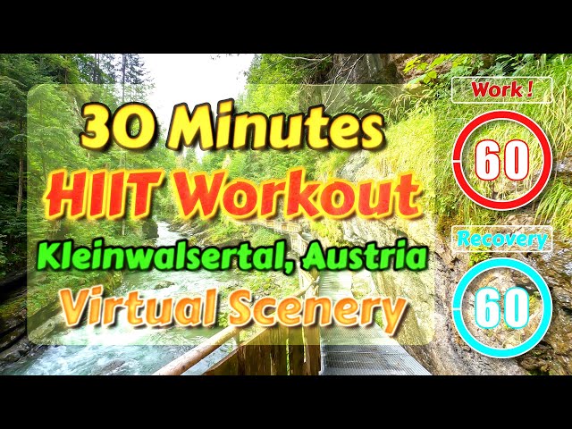 30 Minutes Scenic HIIT - For Treadmill, Elliptical etc. - Kleinwalsertal - Workout at Home in Nature