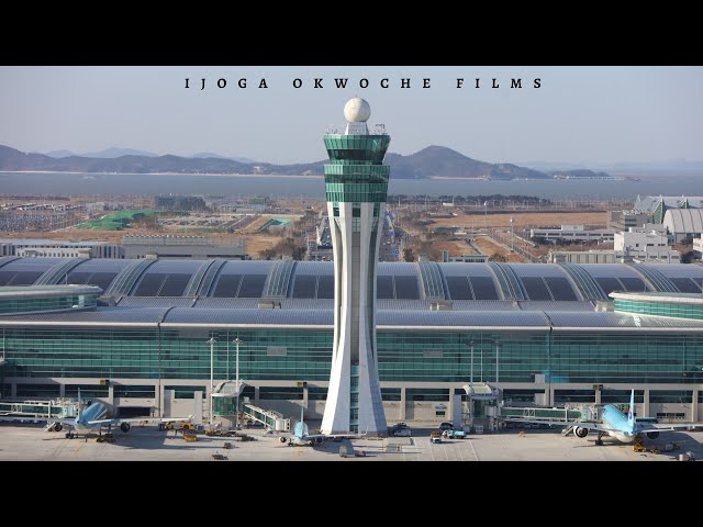 Landing at Incheon Airport, Seoul, South Korea