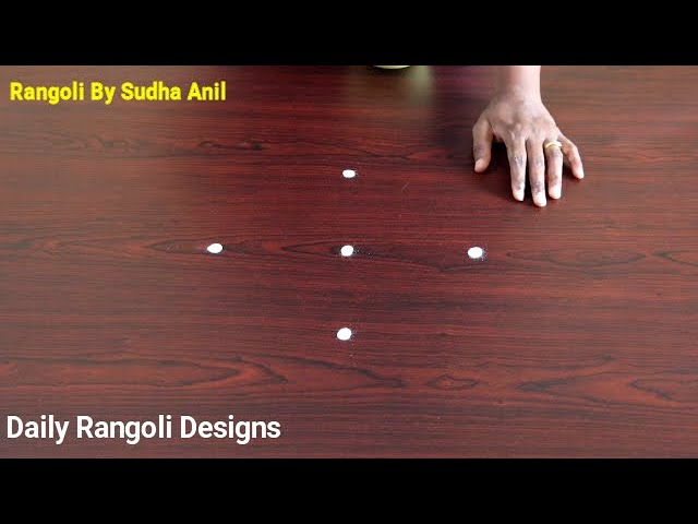 Very Simple #Muggulu with 3*1 dots | Easy Cute Traditional Kolangal #Kolam | Daily Rangoli Designs