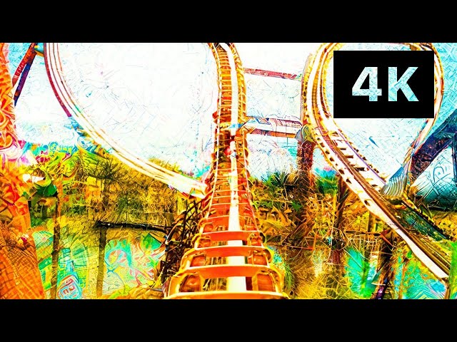 Trippy Roller Coaster & Psychedelic Visuals 4K