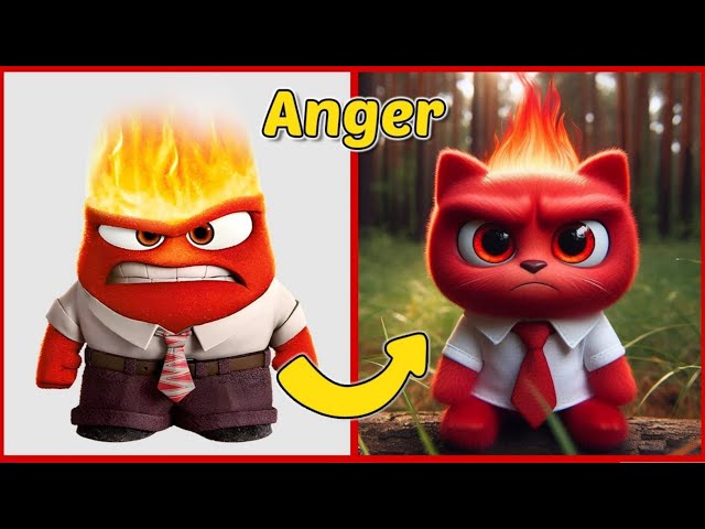 INSIDE OUT 2 Characters Reimagined As KITTY CATS! 😾😿🙀 | 😡ANGER 🥶SADNESS 🤢JOY 👾